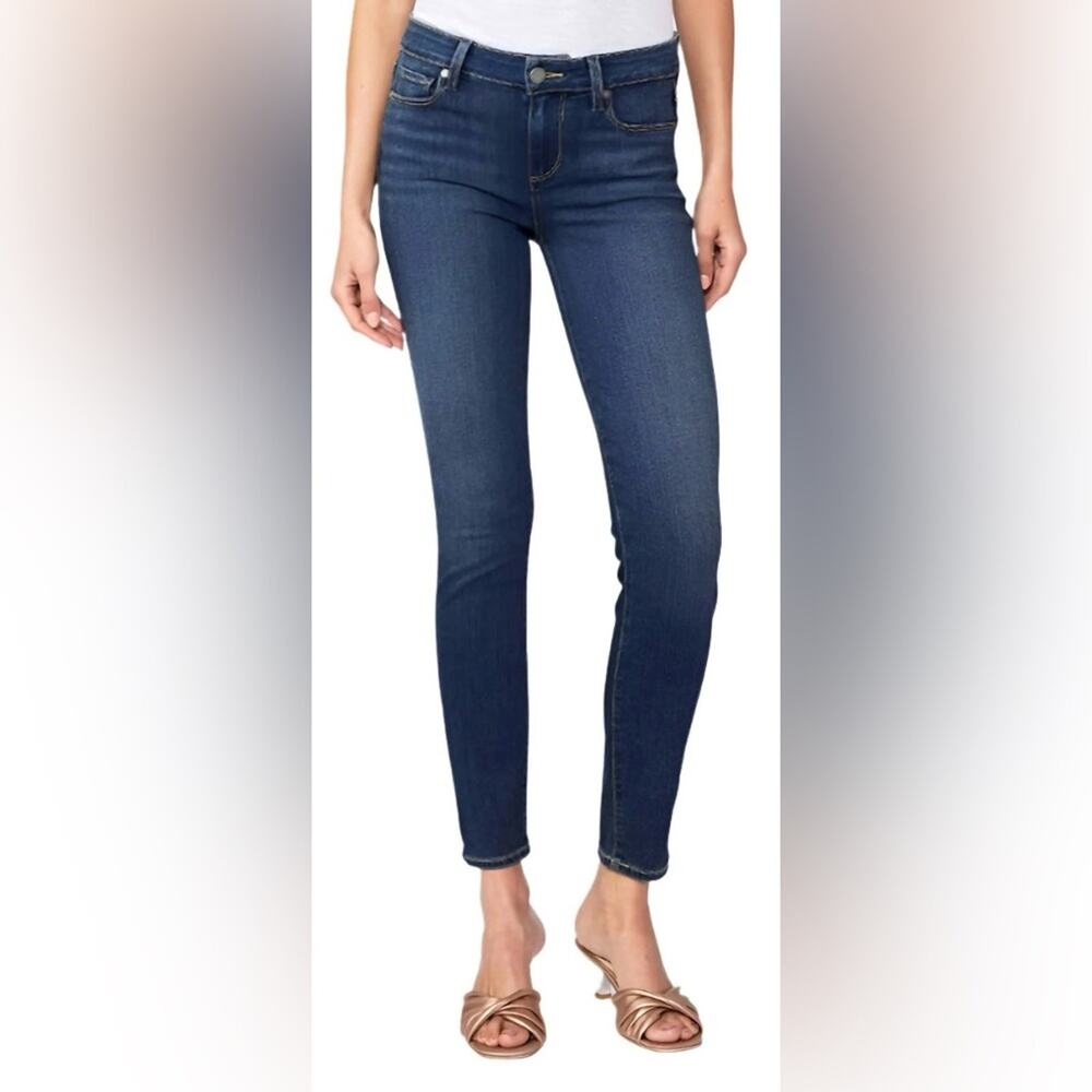 PAIGE Verdugo Ankle Skinny Jeans Size 26 Dark Wash Stretch Denim Made USA